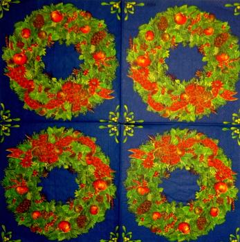 186 Weihnachten Blumen - 3-lagig